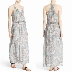 JOIE 100% Silk Paisley Print Racerback Flowy Strappy Maxi Dress Women’s Size S